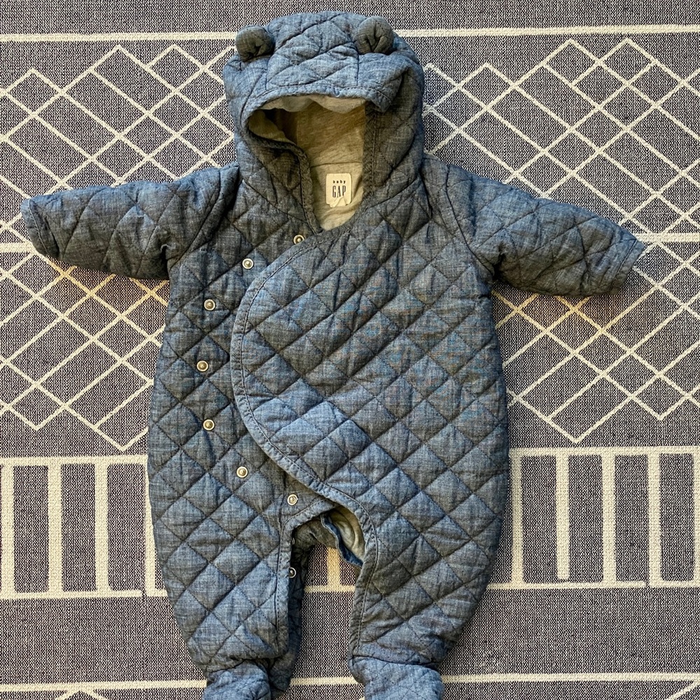 GAP Baby Quilted Chambray bunting